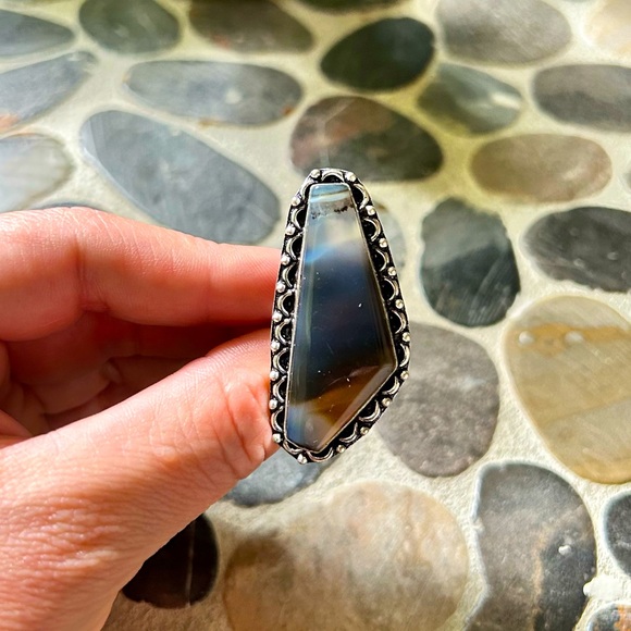 Bostwana Agate Sterling Silver Ring - Picture 4 of 9